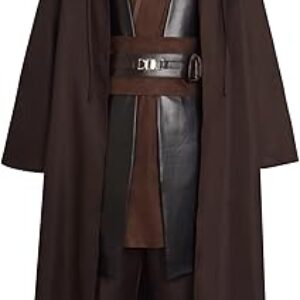 Anakin Skywalker Costume Adult Halloween Anakin Costume Tunic Hooded Robe For Men