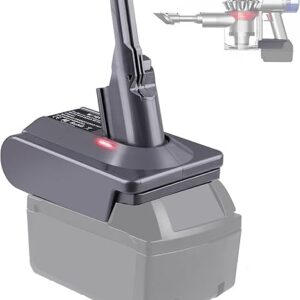 for Dyson V8 Battery Adapter for Milwaukee M18 18V Battery Convert to for Dyson V8 Animal Fluffy Motorhead Handheld Vacuum Converter (only MIL18V8…