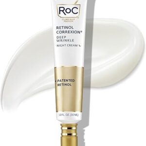 RoC Retinol Correxion Deep Wrinkle Anti-Aging Night Cream, Daily Face Moisturizer with Shea Butter, Glycolic Acid and Squalane, Skin Care T…
