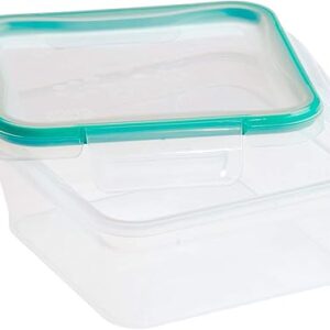 Snapware Total Solution 5.5-Cup Plastic Food Storage Container with Lid, 5.5-Cup Square Meal Prep Container, Non-Toxic, BPA-Free Lid with 4…