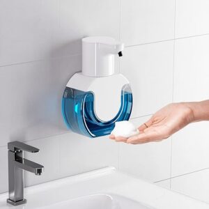Automatic Foaming Soap Dispenser 15oz/420ml Foaming Hand Sanitizer Touchless Wall Mount with 4levels Adjustable Free Touch Electric Soap Di…