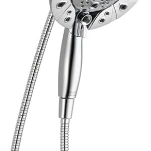 Delta Faucet 5-Spray In2ition Dual Shower Head with HandHeld Spray, H2Okinetic Chrome Shower Head with Hose, Showerheads, Handheld Shower H…
