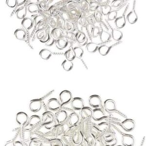 200 Assorted Silver Metal Hoop Pins