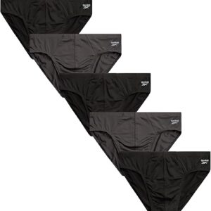 Reebok Men’s Briefs – 5 Pack Quick Dry Low Rise Performance Underwear Briefs – Soft Stretch Athletic Men’s Bikini Briefs S-XL