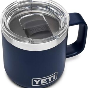 YETI Rambler 10 oz Stackable Mug, Vacuum Insulated, Stainless Steel with MagSlider Lid, Navy