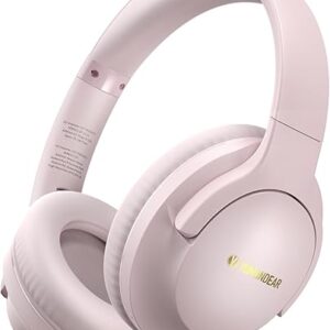 Bluetooth Headphones Over Ear, 80H Playtime Wireless Headphone with 3 EQ Modes, Built-in Mic, Deep Bass, HiFi Stereo Foldable Wireless Heads…