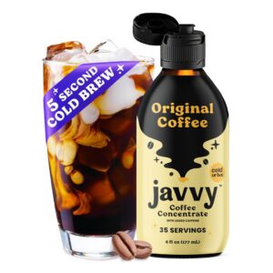 Javvy Coffee Concentrate – Cold Brew Coffee, Perfect for Hot or Iced Instant Coffees, Hot Drinks, Cold Brew Concentrate, 35 Servings – Original