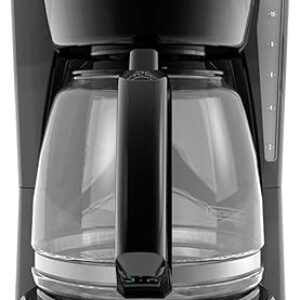 BLACK+DECKER 12-Cup Digital Coffee Maker, Programmable, Washable Basket Filter, Sneak-A-Cup, Auto Brew, Water Window, Keep Hot Plate, Black