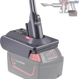V8 Battery Adapter for Milwaukee M18 18V Li-ion Battery, Replace for Dyson V8 Battery, Work for V8 Series Animal Fluffy Motorhead Cordless Stick V…