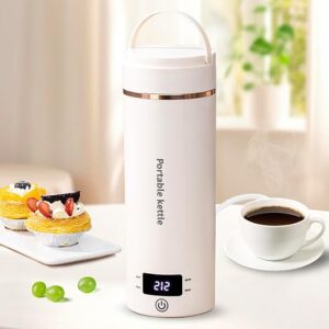Travel Electric Kettle Portable Mini Kettle,Small Hot Water Boiler with 4 Temperature Settings,304 Stainless Steel,Fast Boiling Water with …