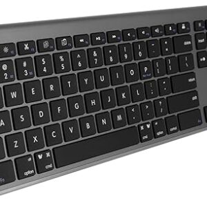 Macally Wireless Bluetooth Keyboard for Mac – Compatible Apple Keyboard or MacBook Pro/Air, iMac – Multi-Device, Up to 3 Devices with 110 K…