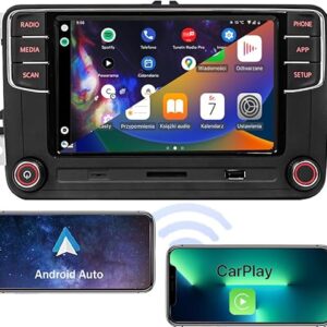 SCUMAXCON Car Stereo Radio RCD360 PRO3S Wireless Carplay Android Auto OPS Bluetooth USB SD FM/AM 6.5inch Touchscreen for Golf MK5 MK5 Passa…