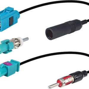 onelinkmore Car Antenna Universal Vehicle Radio Stereo AM & FM Antenna Connector Cable Fakra Z Male Female to DIN Plug Connector Cable for …