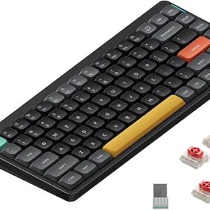 nuphy Air75 V2 Portable 75% Mechanical Keyboard,Wireless Keyboard,Supports Bluetooth/2.4G/USB-C RGB Bluetooth Keyboards,Compatible with Win…