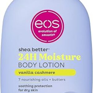 eos Shea Better Body Lotion- Vanilla Cashmere, 24-Hour Moisture Skin Care, Lightweight & Non-Greasy, Made with Natural Shea, Vegan, 16 fl oz