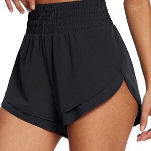 baleaf Women’s 3″ Workout Shorts High Waisted Athletic Running Shorts with Liner Sports Lightweight Quick Dry