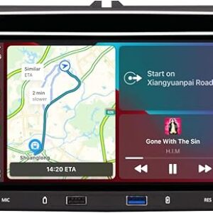 [Upgrade] YZKONG Car Stereo Compatible for VW Passat Golf MK5 Jetta Caddy EOS Tiguan with Wireless Carplay Android Auto IPS Touch Screen Ca…