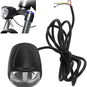 Alomejor Electric Headlight 2 in 1 24V‑80V LED Front Light with Horn for Electric Electric Scooter