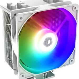 ID-COOLING SE-214-XT ARGB White CPU Cooler 4 Heatpipes CPU Air Cooler ARGB Light Sync with Motherboard(5V 3-PIN Connector) CPU Fan for Inte…