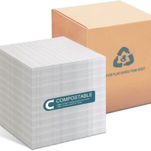 100% Compostable Packing Foam Sheets – 100 Pack