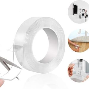 Nano Grip Tape 10 FT x 1.2 Inch Reusable Removable Washable Double Sided Sticky Strips Seamless Traceless Tape Adhesive Kitchen Holder (10 F…