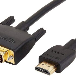 Amazon Basics HDMI to DVI (Male) Adapter Cable, Bi-Directional 1080P, 6 ft/1.8 m, Gold-Plated, Easy to Install, Single Pack for Television,…
