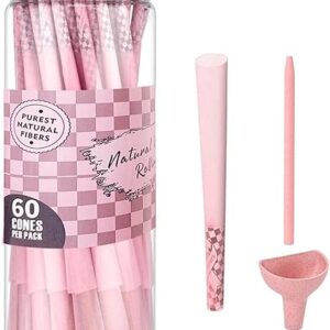 Generic Pre Rolled Cones | 60 Pack Pink Cones Rolling Papers | Classic King Size | Tips & Packing Tubes Included