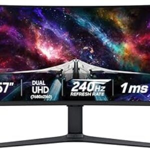 SAMSUNG 57″ Odyssey Neo G9 Series Dual 4K UHD 1000R Curved Gaming Monitor, 240Hz, 1ms with DisplayPort 2.1, Quantum Mini-LED, DisplayHDR 10…