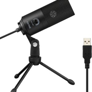 FIFINE USB Microphone, Metal Condenser Recording Microphone for Laptop MAC or Windows Cardioid Studio Recording Vocals, Voice Overs,Streamin…