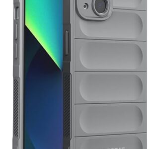 BIBERCAS iPhone 13 Case [Compatible with MagSafe] Shockproof Slim iPhone 13 Case,Phone Cases for Men Women Gray