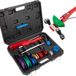 Wostore Tube Bender Kit Includes 1/4-7/8 Sizes Refrigeration Ratcheting Tubing benders Hand Tool Color Aluminium Alloy Replacement Head