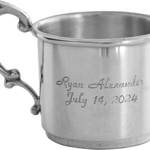 Let’s Make Memories Personalized Keepsake Pewter Baby Cup – Newborn Gift – Heirloom – New Parents