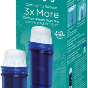 PUR PLUS Lead Reducing Water Pitcher and Dispenser Replacement Filter 1-Pack, NSF and WQA Certified – Compatible with all PUR and Beautiful…