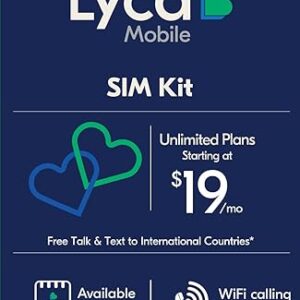 Lyca Mobile USA 5G/4G Prepaid SIM Card Kit | Unlimited Data, Talk, & Text to 100 Countries | Choose From Plans Starting at $19/mo.