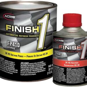 acme Sherwin-Williams Finish 1 FP410 High Build 2K HS Gray Urethane Primer Quart Kit grey