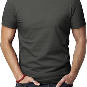 H2H Mens Casual Slim Fit Short Sleeve T-Shirts Soft Lightweight V-Neck/Crew-Neck Size XS to 3XL