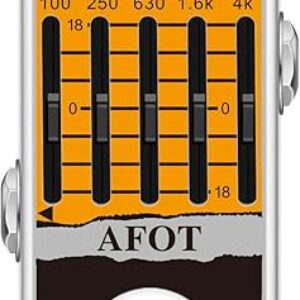 Guitar EQ Pedal, 5 Band GT EQ Pedal Electric Guitar Equalizer (100Hz 250Hz 630Hz 1.6kHz 4kHz) Provides ±18dB for Each Band EQ Seeker for Guitar,Mini Size True Bypass