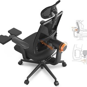 Newtral Ergonomic Chair with Footrest – Home Office Desk Chair with Auto-Following Lumbar Support, 4D Armrest, Seat Depth & Height Adjustab…