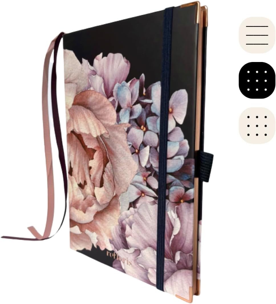Premium Floral A5 Journal Notebook - Pink