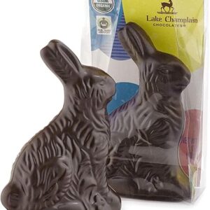 LAKE CHAMPLAIN CHOCOLATES Organic Dark Chocolate Bunny, 1 OZ