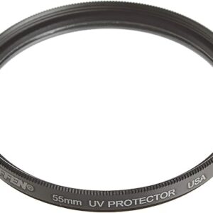 Tiffen 55UVP Slim 55mm UV Protection Filter for Camera Lens, Clear Optical Glass, Impact Resistant, MADE IN USA