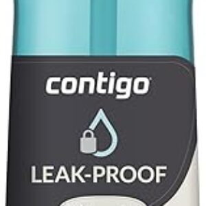 Contigo Ashland 2.0 Leak-Proof, Dishwasher Safe Water Bottle with Lid Lock & Angled Straw, Interchangeable Lid, 24oz – Juniper