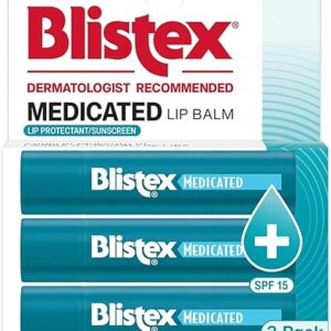 Blistex Medicated Lip Balm, SPF 15, 3-Pack