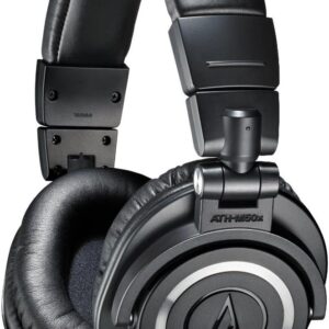 Audio-Technica ATH-M50x Professional Studio Monitor Headphones (Renewed)