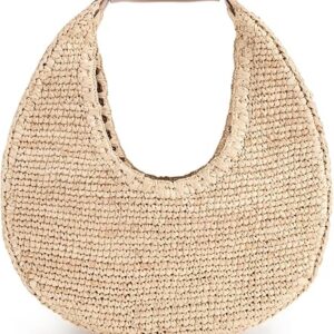 STAUD Women’s Moon Raffia Tote Bag