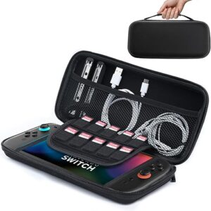 amCase Carrying Case for Nintendo Switch 2 [7.9”] 2025 – Protective Hard Shell Portable Travel Carrying Case Pouch for Switch Console and Accessories (Black)