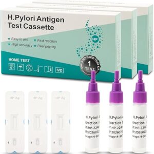 H. Pylori Helicobacter Pylori Stool 3 Test Kit, 10-15 Minutes, Highly Accurate, Easy to Use, Home Testing, No Lab Visit Required
