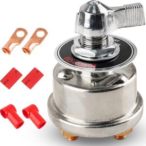 12-24V Battery Disconnect Switch Heavy Duty, 300A Upgraded High Current Battery Kill Isolator Switch, Power Cut on/Off Switchs with Face Pl…