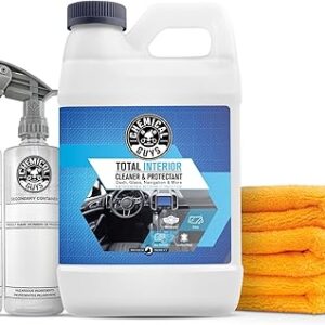 Chemical Guys HOL414 Total Interior Cleaner and Protectant, Refill Kit With 2 Dilution Bottles & 3 Premium Microfiber Towels (Safe for Cars,…