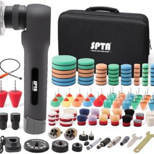 Cordless Mini Polisher, SPTA 12V Cordless Polisher for Detailed Polishing, Cordless Car Buffer Polisher, RO&DA Buffer Polisher with Mini Polishing…